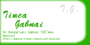 timea gabnai business card